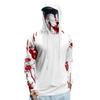 Men's Performance Fishing Raglan Halloween Prints Hoodie - UPF 50+ UV Long Sleeve Sun-protective Shirt With Mesh Visor