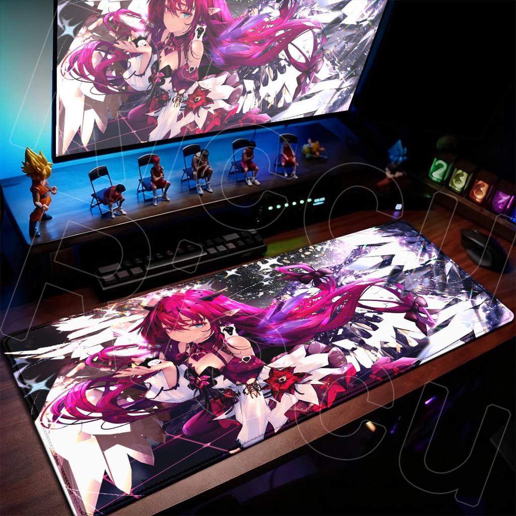 E-sports Gamer Keyboard Desk Rug Large Laptop Keyboard Mat Hololive Kawaii Girl Irys Anime Mousepad Non-slip Rubber Base Mauspad