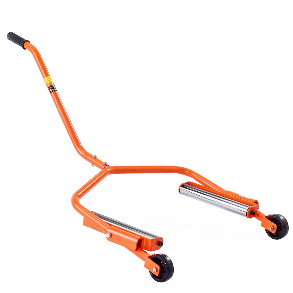 Tire Wheel Dolly, 204kg Heavy Duty Steel Truck Car Tire Dolly, Fits 889-1194mm Tires, 360° Rotating Rollers, Extended Labor-Saving Handle,