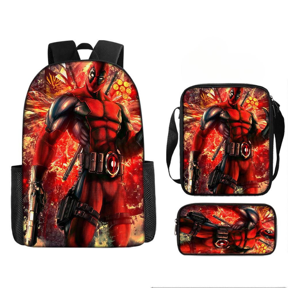 Mochila de Desenho Animado Mochila Escolar Estampada Estojo Bolsa Ombro