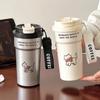New Kitten Coffee Cup Girl Cute Cartoon Thermos Cup High Value Double Drink Mouth Thermos Cup Direct Drink Coffee Cup