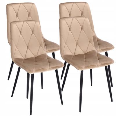 4 x Polsterstuhl gesteppt SAMT modern