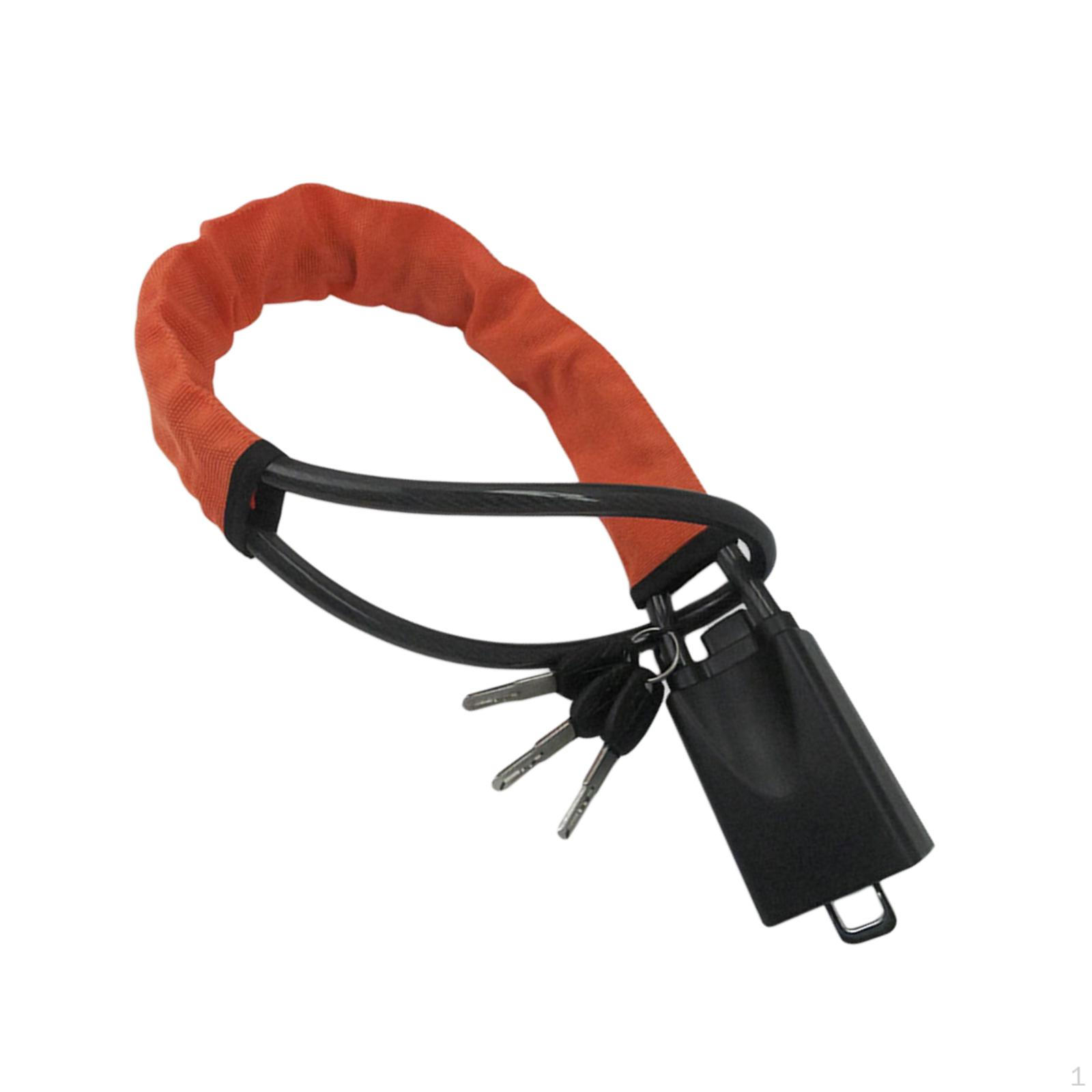 Automobile Steering Wheel Lock Seat Belt with 3Pcs Keys for Cars