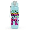 1PC Six Seven GT Cartoon Letter 750ml Color Plastic Sports Water Bottle Leakproof Flip Straw Lid Suitable for Sports Office Home Use