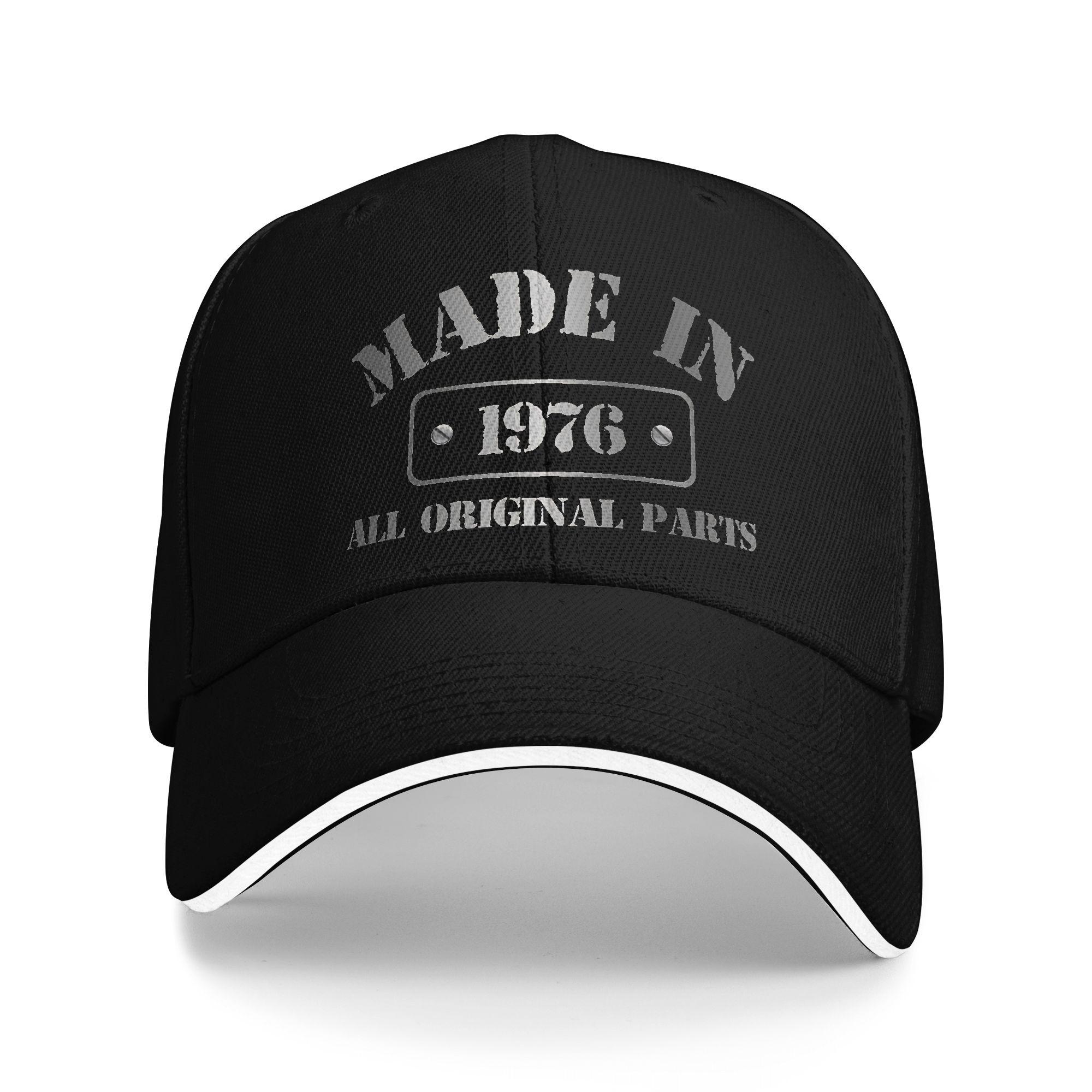 

Born in 1976 vintage age 50 years old funny 50th birthday Caps For Unisex Fashion Baseball Cap Trucker Hat Golf Headewear One Size