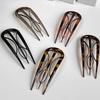 Waterproof Leaf U-shaped Hair Stick Geometric Lazy Hairpin Elegant Headwear  Girls