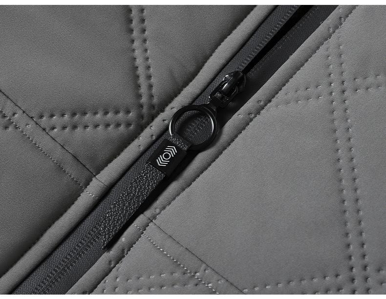 Men's Mid-Length Hooded Winter Coat with Velvet Lining for Middle-Aged and Elderly