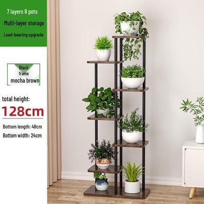 Shixun Indoor Multi-Tier Metal & Bamboo Flower Pot Stand