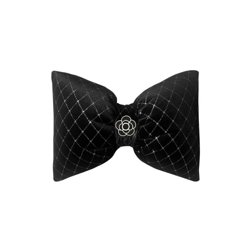 1PC High Quality Camellia Flower Bow Car Neck Pillow Soft Plush Auto Headrest Seat Support Holder Car Interior Accessories