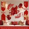 Bridal Chamber Decoration: Double Happiness Wall Art for Bedroom, Hotel, or Living Room