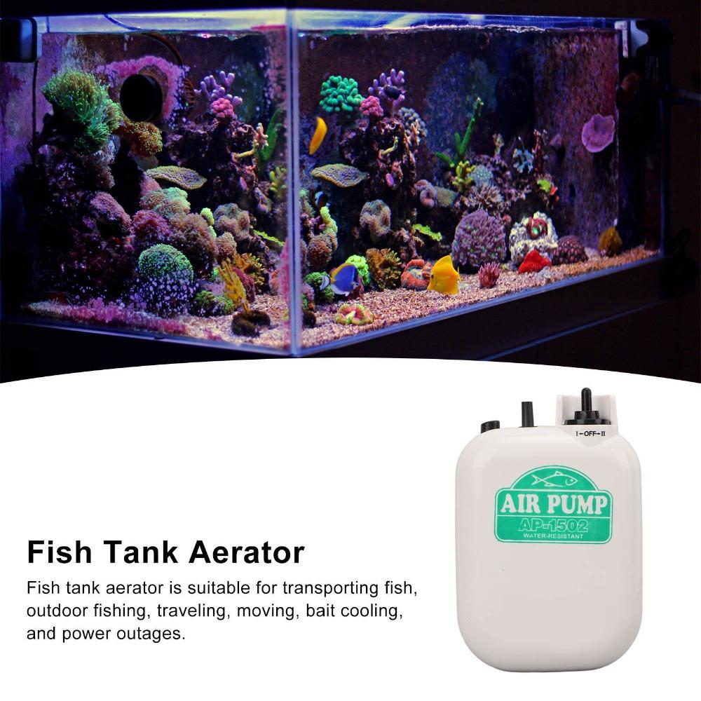 Battery Powered Oxygen Aquarium Air Pump with Bubble Stone Fish Tank Aerator  Outdoor Fishing
