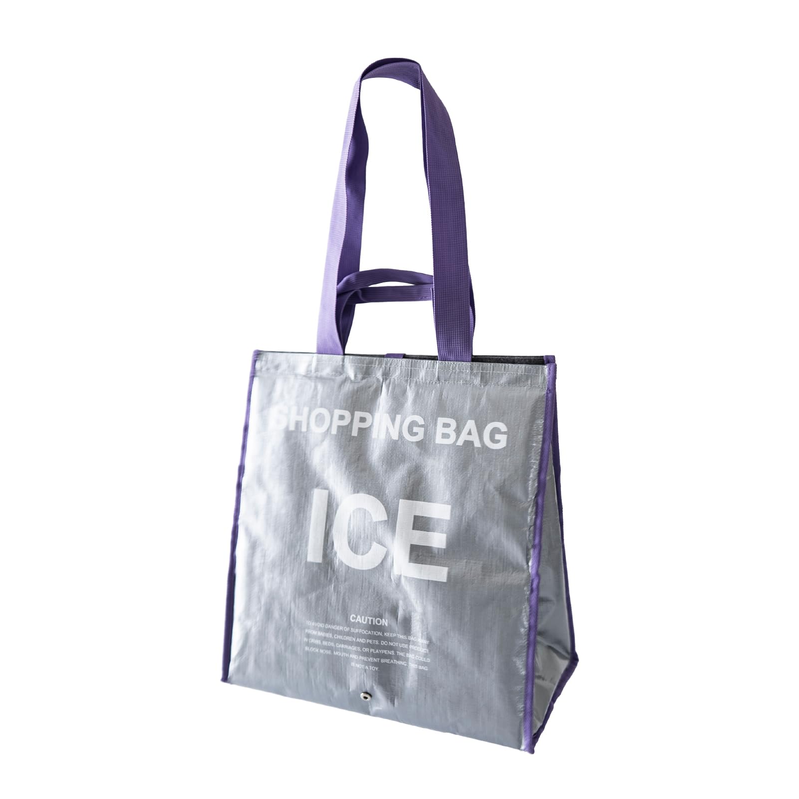 

VETLER Shopping Ice Bag Large Capacity Cooler Bag a Shopping Basket Stylish Shopping Eco Tote Shoulder Outdoor Sports Stain Silver [Foldable, 4-Layer