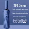 Bone Automatic Windproof Large Umbrella with UV Protection, Reversible for Sun and Rain.
