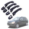 4Pcs Car Door Handle Set with Black Exterior Pieces Referencing 82651-1F010, 82661-1F010, 83651-1F010 and 83661-1F010 for Position Matching