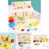 Wooden Multifunctional Arithmetic Clip Bead Learning Board Kid Puzzle Toy Set For Early Learning