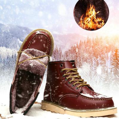 Genuine Leather Men Desert Boots Mens Casual Outdoor Soft Sole Walking Shoes Warm Winter Boots High Quality Male High Top Shoes