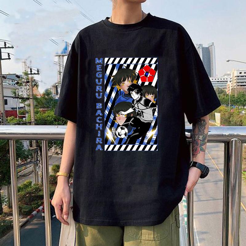 New Funny Anime BLUE LOCK Printed T-shirts Fashion Women Short Sleeve Cool Summer Casual Tops Loose Shirt Tees