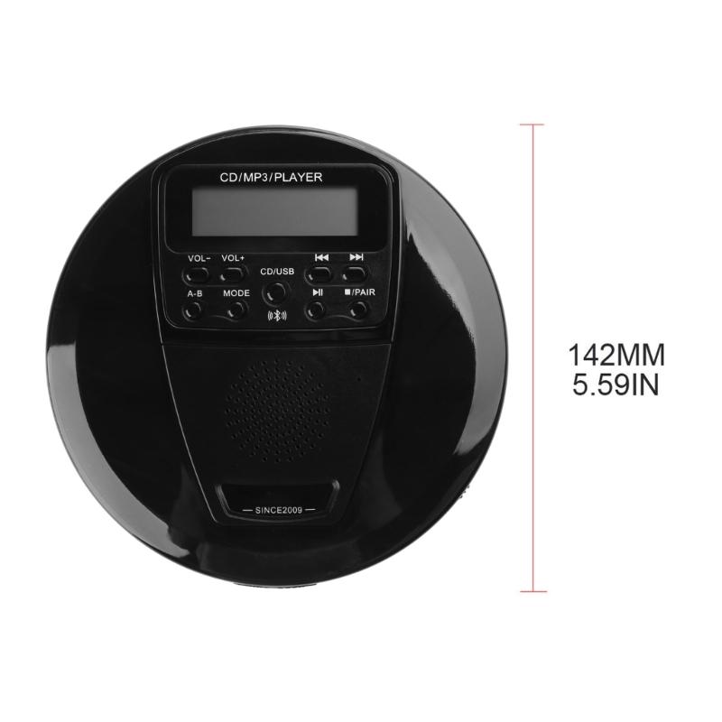 LCD Display CD Player Portable Rechargeable Portable CD Player Car 1050mAh CD  Personal CD Player with Headphones