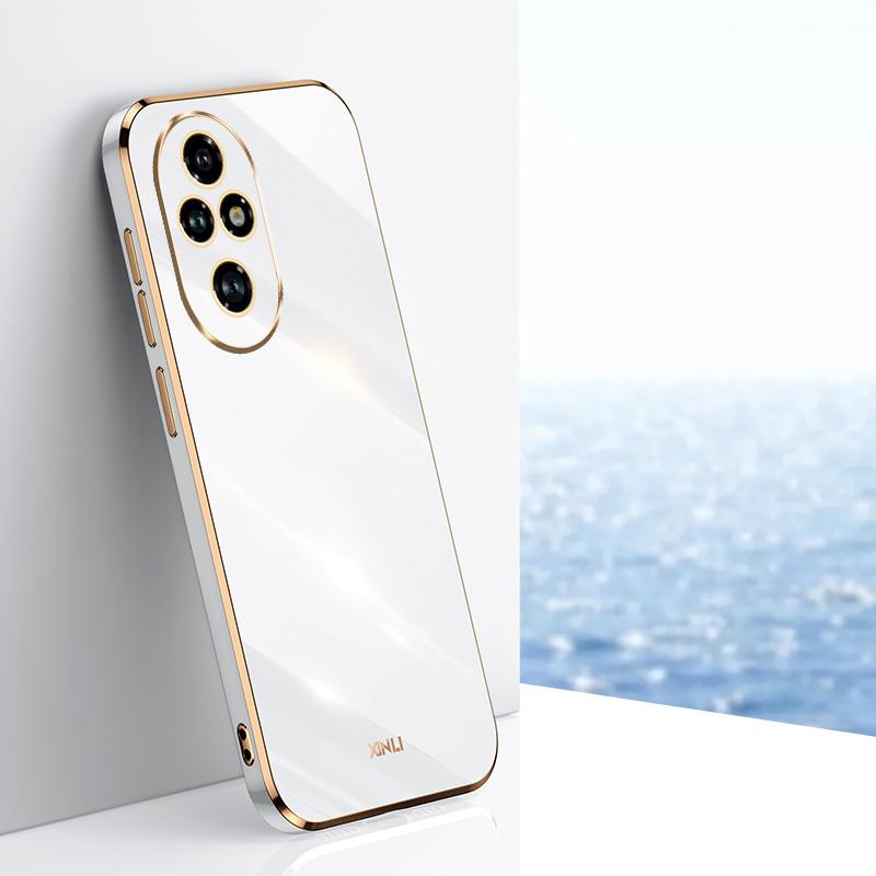 KEYSION Luxury Plating Case for HONOR 200 Pro 5G Soft TPU Silicone Square Shockproof Phone Back Cover for Huawei Honor 200 5G