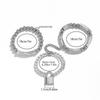 European and American Punk Style Lock Pendant Bracelet Personalized Elbow Beaded Elastic Jewelry Women