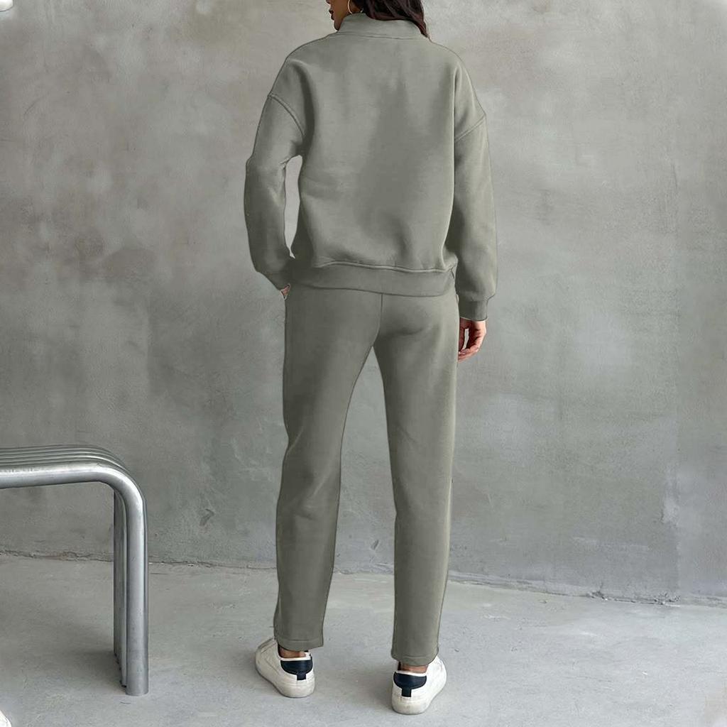 Women's 2 Piece Color Casual Sportswear Long Pants Set