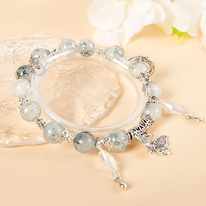 Βραχιόλι με Χάντρες Κινέζικου Στυλ Γλυκό Εξαιρετικό με Κρεμαστό Πεταλούδα Βραχιόλια για Γυναίκες Κορίτσια Αξεσουάρ Κοσμημάτων