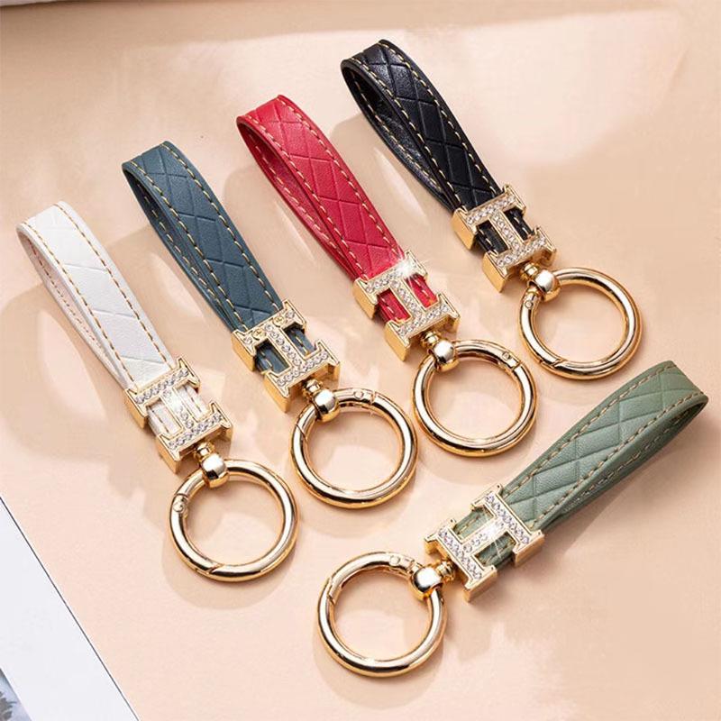 Douyin Live Stream Celebrity H Buckle Full Diamond Car Keychain