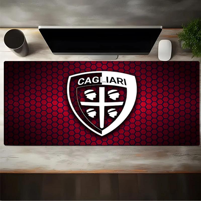 Cagliari Football Club Crest Mouse Pad, Gaming Mouse Pad, Keyboard Pad, Desk Decor for Computer Notebook Fan Gift Birthday Gift