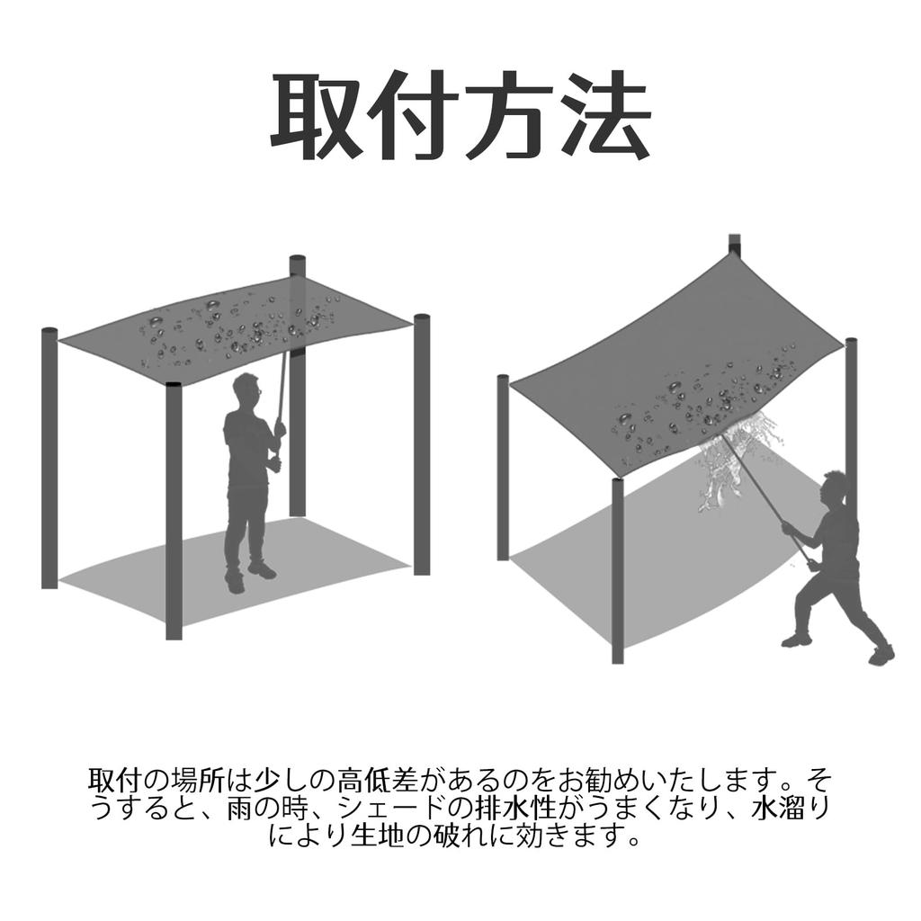 SUNNY GUARD Rain Square Sunshade Shade, 4x6m, Ivory, Water-Repellent,