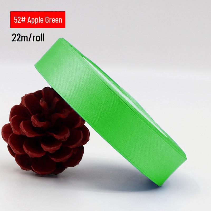 2.5cm Polyester Woven Ribbon for Flower Gift Packaging, Wedding Cakes, and Decorations in Silk Colors