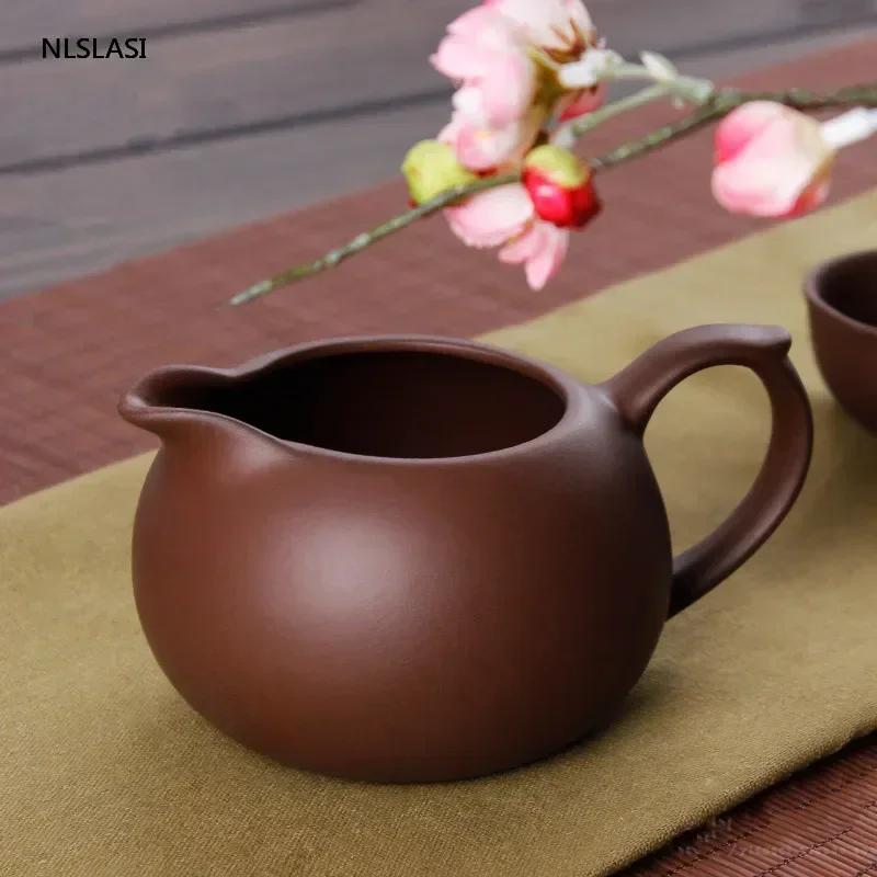 Yixing Purple Clay Fair Cup Cha Hai Master Teacup Handmade Tea Set Accessories Household Drinkware Large Capacity 340ml