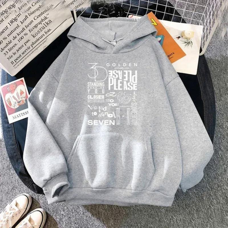 JungKook Golden Hoodie Women Harajuku Hoodie