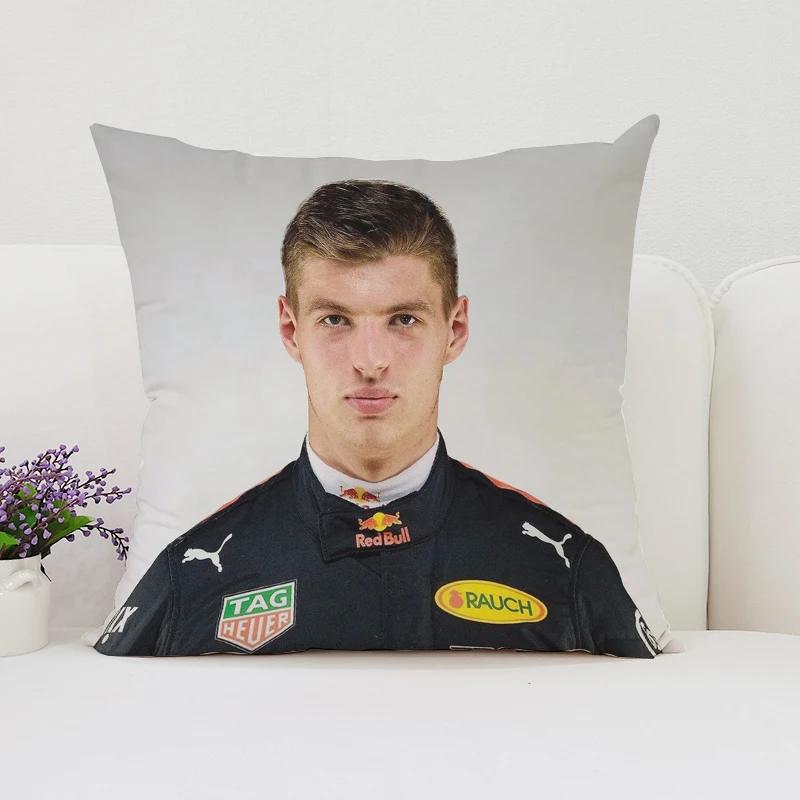 

Наволочка 45x45см Подарунок для фаната М-Макса Ферстаппена Чохол для подушки на диван Двосторонній принт Короткий плюш Подушка для попереку на крісло 12x12Inch