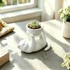 Irregular Shape Reclining Cat Planter 3D Printed Cat Plant Pot Succulent Planter  Room Decoration
