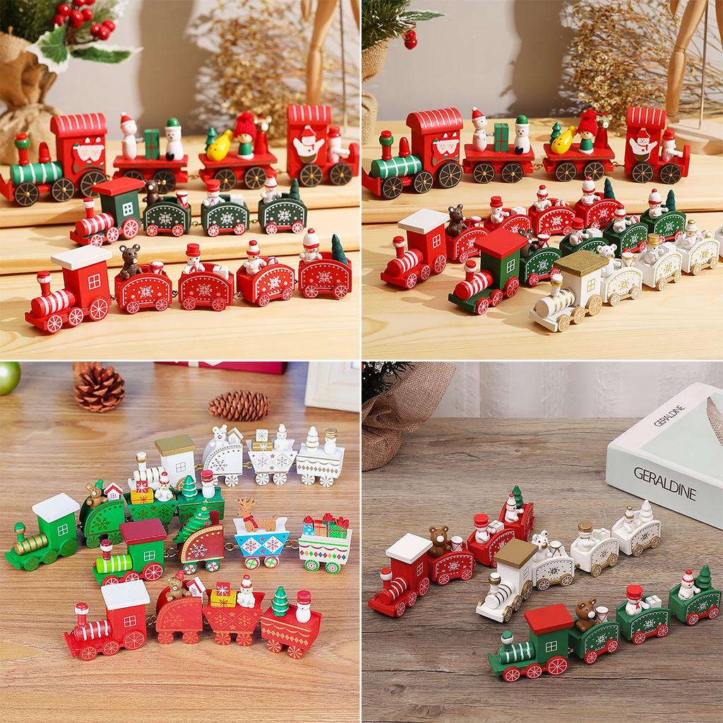 Wooden Train Christmas Ornament Merry Christmas Decoration For Home Table 2026 Xmas Gifts Noel Natal Navidad New Year 2026 Gifts