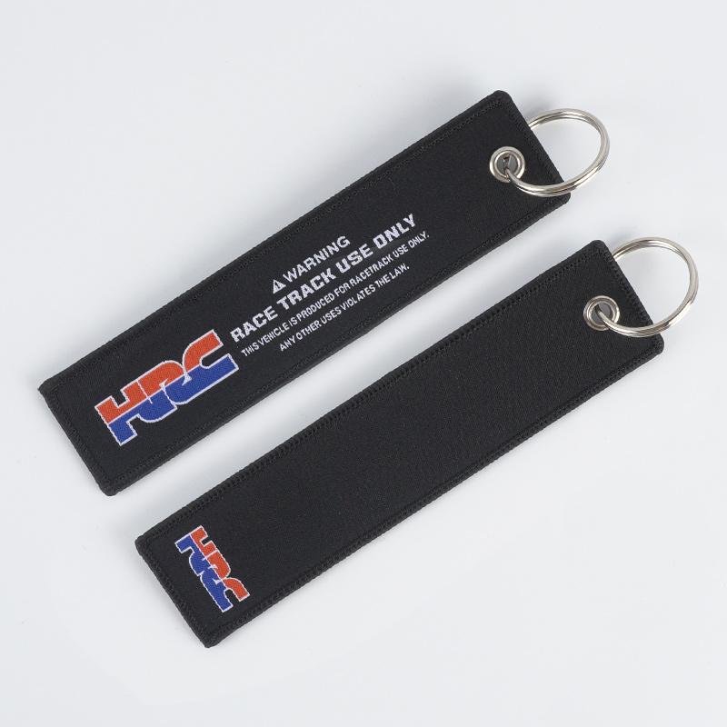 Motorcycle Embroidery Keychain Keyring For Honda Jazz Fit Avancier Crv Accord Pilot City Prelude Mugen Power XR-V CB400 CB650 TO0