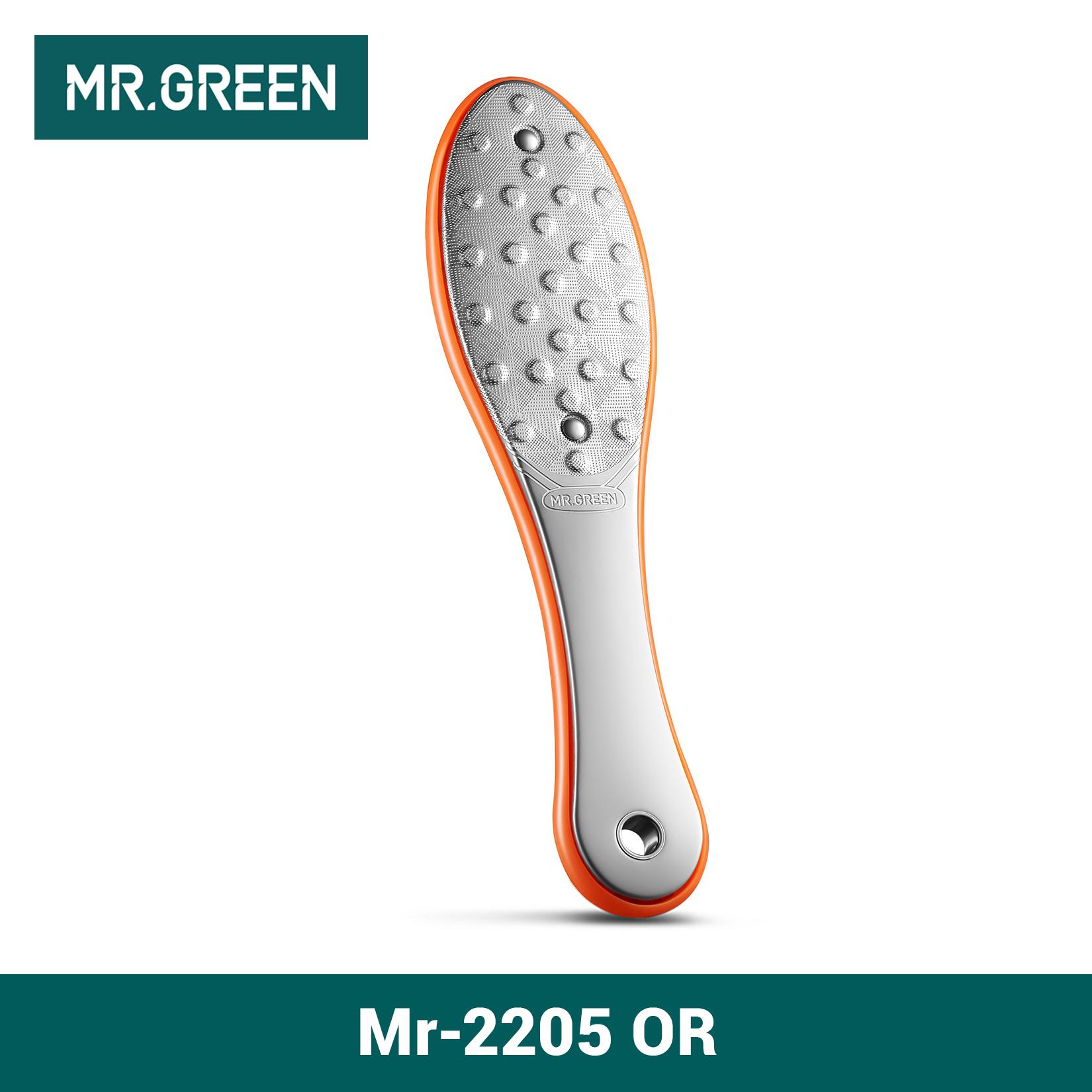 

MR.GREEN Пилочка для ног Двусторонний педикюр Инструменты для ухода за ногами Профессиональное средство для удаления мозолей Рашпиль для ног Скребок для ног из нержавеющей стали MR-2205 оранжевый