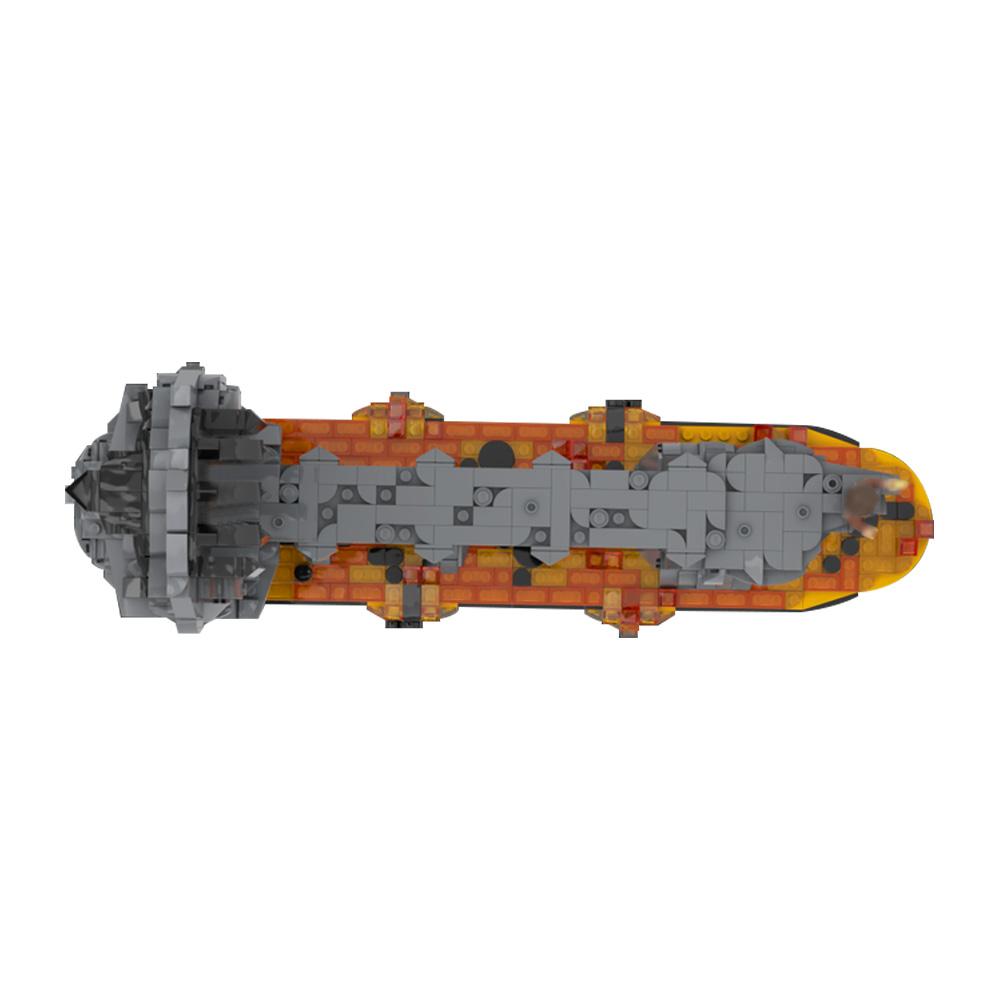 Gobricks MOC-226536 Rings Movie The Fires of Mount Doom Building Blocks Bricks Playthings Present