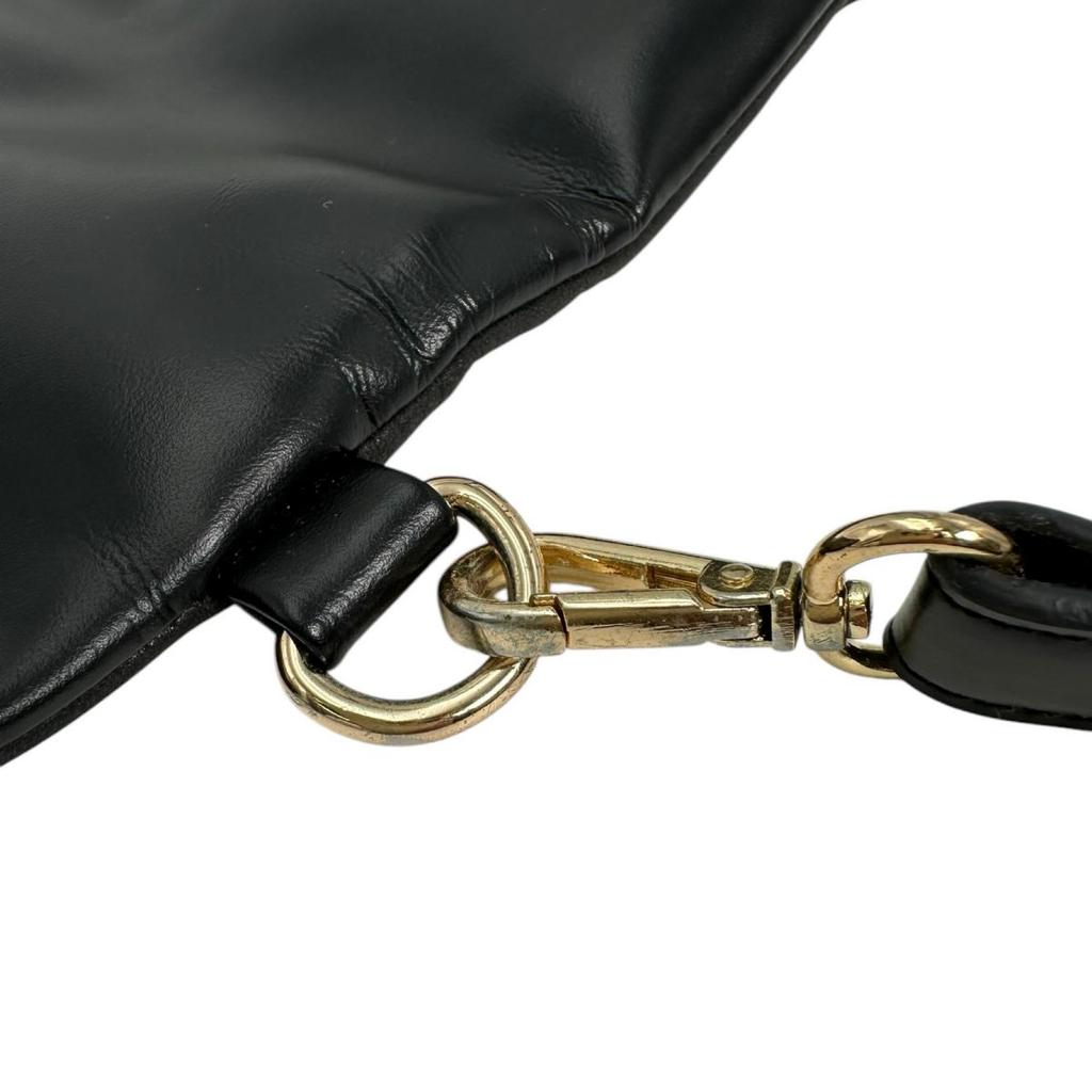 2WAY Shoulder Bag leather black Women Used