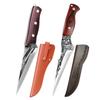 Hand-Forged Cleaver Kitchen Chef Knife High Carbon Clad Steel Sever Knife Meat Fish Fruit Vegetables Knife with Cover