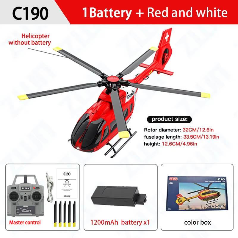RC ERA C190 RC Helicopter 2.4G 6-Aixs Gyroscope 6CH Altitude Hold Optical Flow Brushless Remote Control Helicopter Toys For Kid