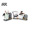 Store Holiday Display Decor 3Pcs Halloween Decoration, Resin Micro Landscape Miniature Figurines, Cute Ghost Spooky Home Pumpkin Fairy Garden Ornament