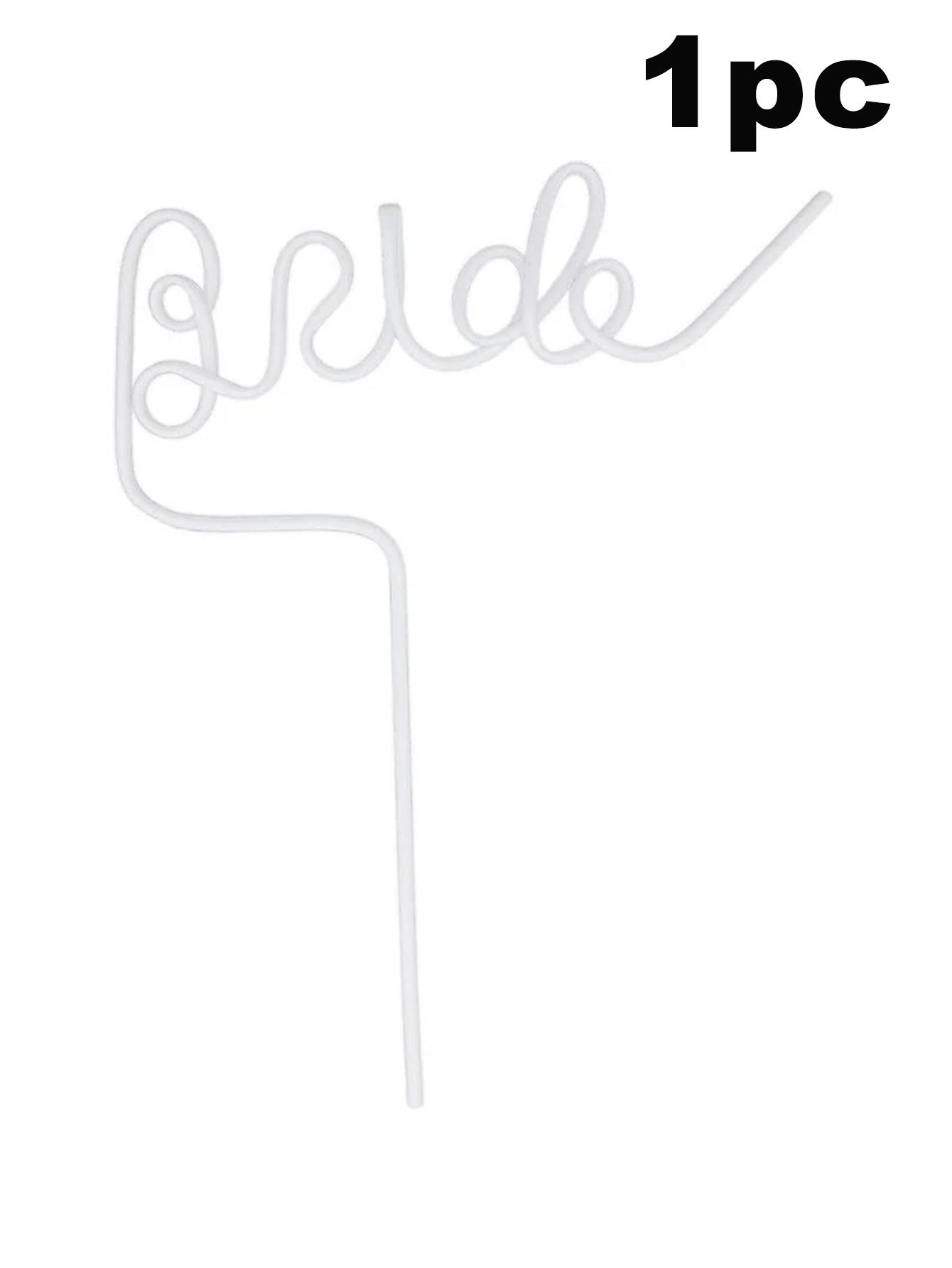 Bride Straw Bachelorette Party Reusable Plastic Drinking Straw Bridal ShowerDecor Photo Prop Bride To Be Gift Gifts Wedding