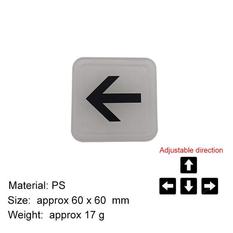Left Right Above Below Arrow Signs Sticker Public Place Acrylic Wall Stickers Prohibition Notice Store Inside Warning Plaque