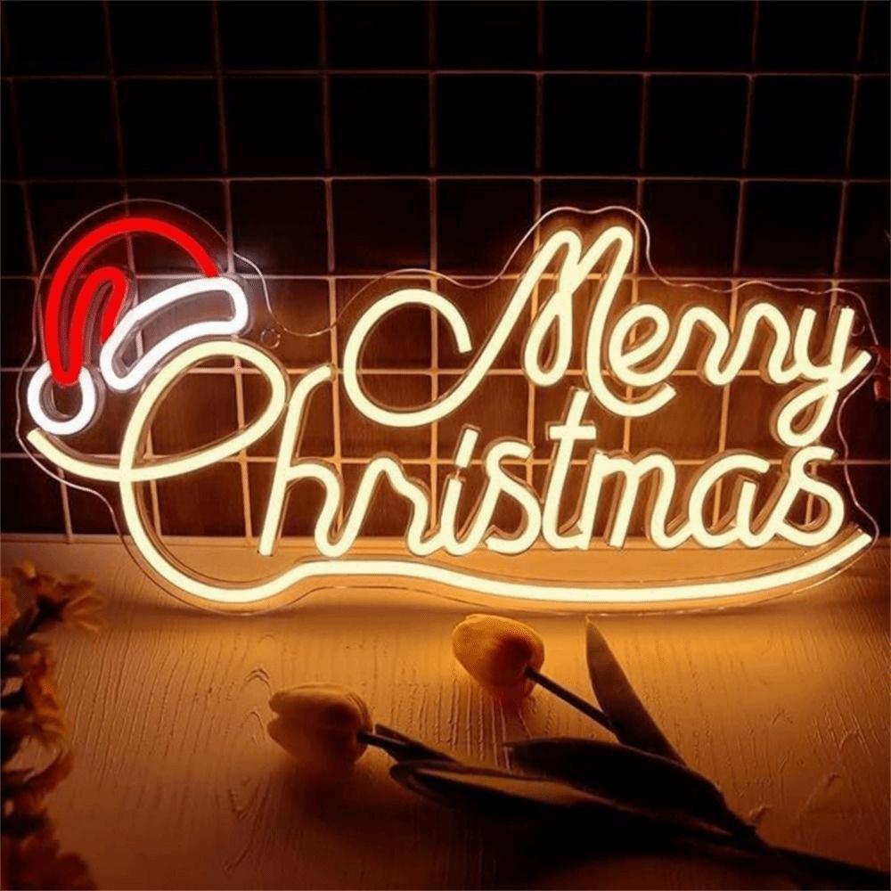 USB Plug Powered LED Wall Decorative Light Panel Holiday Neon Light  Christmas Celebration