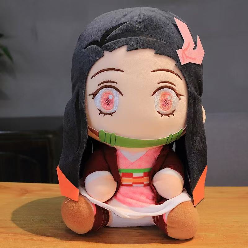 20-25cm Peluche Demon Slayer Relleno Tsugikuni Yoriichi Kokushibou Akaza Kamado Tanjirou Figura de Anime Juguete de Peluche Muñeca Regalo de Cumpleaños