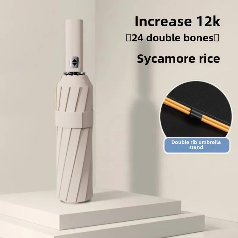 

Полностью автоматический складной зонт двойного назначения от ветра и дождя, усиливающий защиту от солнца, защиту от УФ-лучей, солнцезащитный козырек, складной зонт metal-fiber composite&12K небесно-голубой