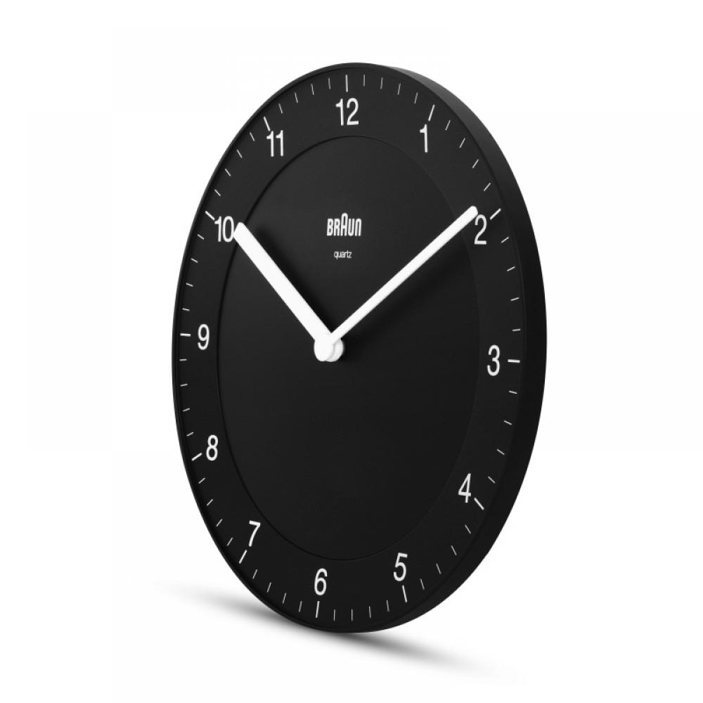 Braun BC06B Klassische analoge, geräuscharme öffentliche Wanduhr