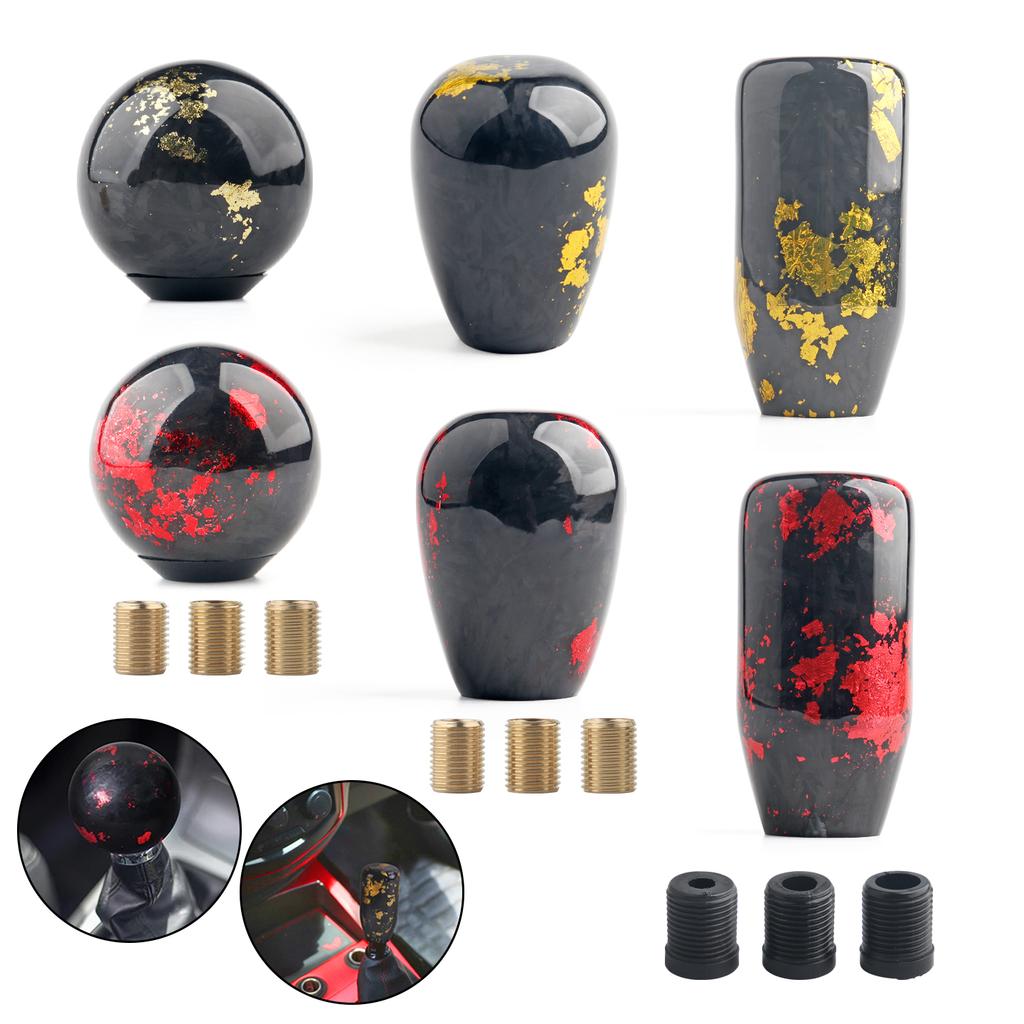 Racing Universal Forged Fiber Gear Shift Knob Cylindrical And Spherical Shift Knob For Most Car Decorations Accessories