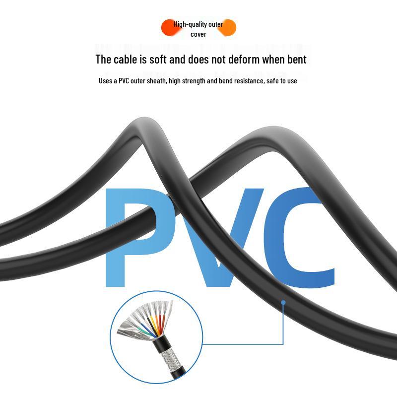 Cobolon Mini DIN 8P PS2 Male to Female Extension Cable for PLC MD Piano Pedal Signal.